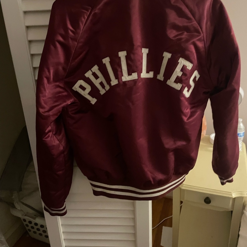 Vintage Maroon Bomber Jacket